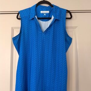 Pebble Beach Women's Vibrant Blue Collared Blouse